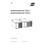 ESAB Autotransformer TUA 2 Manuel utilisateur