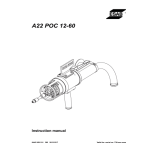 ESAB POC 12-60 A22 POC 12-60 Manuel utilisateur