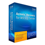 ACRONIS Recovery for MS SQL server Manuel utilisateur