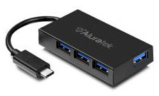 Aluratek AUHC0304F 4-Port USB 3.1 Gen 1 SuperSpeed Type-C Hub Guide de démarrage rapide | Fixfr