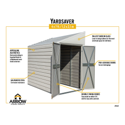 Arrow Storage Products HM10667 Hamlet 10 ft. x 6 ft. Steel Storage Shed Manuel utilisateur | Fixfr