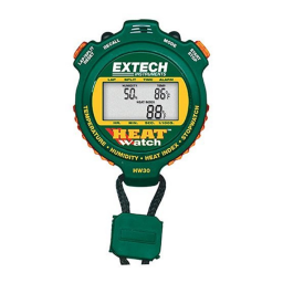 Extech Instruments HW30 HeatWatch™ Humidity/Temperature Stopwatch Manuel utilisateur | Fixfr