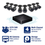 Trendnet RB-TV-DVR208K 8-Channel HD CCTV DVR Surveillance Kit Fiche technique