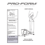 ProForm ELIPSE 4.5 ELLIPTICAL Manuel utilisateur