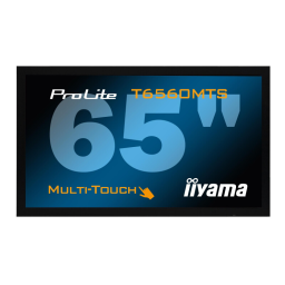 iiyama PROLITE T6560MTS Manuel utilisateur | Fixfr