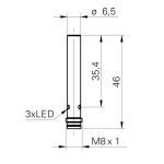 Baumer IR06.D03L-F46.GP1I.7SL Inductive distance sensor Fiche technique