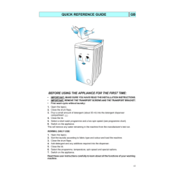 LADEN Evidence 9543 Washing machine Manuel utilisateur | Fixfr