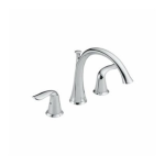 Delta T2738 Lahara Chrome 2-Handle Residential Deck-Mount Roman Bathtub Faucet Manuel utilisateur