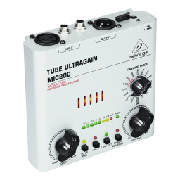 Behringer MIC200 Microphone Manuel du propriétaire | Fixfr