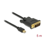 DeLOCK 83991 Kabel mini DisplayPort 1.1 Stecker &gt; DVI 24+1 Stecker 5 m Fiche technique