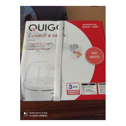 Quigg GT-EB-02 Egg Boiler Manuel utilisateur | Fixfr