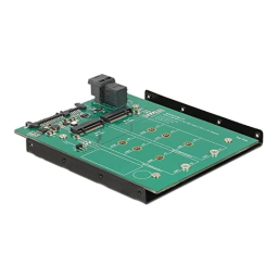 DeLOCK 62704 3.5″ Converter SATA 22 pin / SFF-8643 NVMe > 1 x M.2 Key M + 1 x M.2 Key B Fiche technique | Fixfr