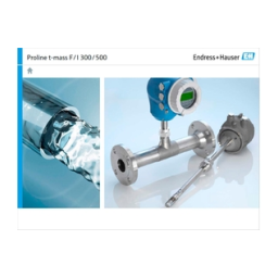 Endres+Hauser Proline t-mass I 500 HART Mode d'emploi | Fixfr