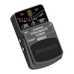 Behringer TU300 Guitar and Bass Manuel du propriétaire | Fixfr