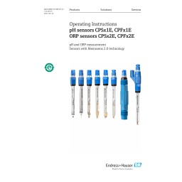 Endres+Hauser pH sensors CPSx1E, CPFx1E ORP sensors CPSx2E, CPFx2E Mode d'emploi | Fixfr