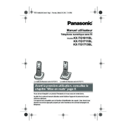 Panasonic KXTG2521FR Operating instrustions | Fixfr