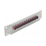 DeLOCK 66781 10&Prime; Fiber Optic Patch Panel 12 Port SC Simplex blue 1U grey Fiche technique