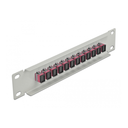 DeLOCK 66781 10″ Fiber Optic Patch Panel 12 Port SC Simplex blue 1U grey Fiche technique | Fixfr