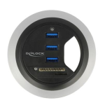 DeLOCK 62869 In-Desk Hub 3 Port USB 3.0 + 2 Slot SD Card Reader Fiche technique
