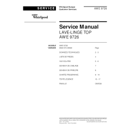 Whirlpool AWE 9726 Washing machine Manuel utilisateur | Fixfr