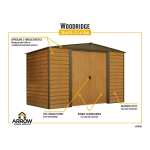 Arrow Storage Products VDGY106EU 15 ft. x 6 ft. Vinyl Dallas Steel Storage Shed Kit Grey Manuel utilisateur