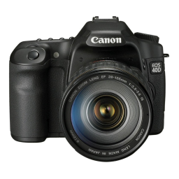 Canon EOS 40D Mode d'emploi | Fixfr