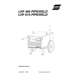 ESAB LHF 615 Pipeweld Manuel utilisateur