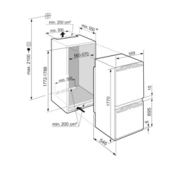 Liebherr IKG 5Z1ea3 Combiné réfrigérateur/congélateur intégrable avec EasyFresh et SmartFrost Manuel utilisateur | Fixfr