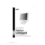 NEC MultiSync&reg; LCD1550XBK Manuel utilisateur