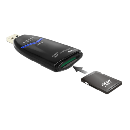 DeLOCK 91484 USB 3.0 SDHC / SDXC UHS-II Single Slot Card Reader 35 in 1 Fiche technique | Fixfr