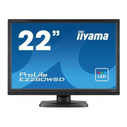 iiyama PROLITE E2280WSD Manuel du propriétaire | Fixfr