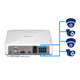 Trendnet TV-NVR104D2 4-Channel HD PoE NVR Fiche technique | Fixfr