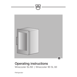 V-ZUG 51075 Winecooler 90 SL Manuel utilisateur | Fixfr