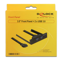 DeLOCK 62702 3.5″ Front Panel > 2 x USB 3.0 Fiche technique | Fixfr