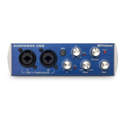 PRESONUS Audiobox USB Manuel du propriétaire | Fixfr