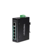 Trendnet TI-PG50 5-Port Industrial Gigabit PoE+ DIN-Rail Switch Fiche technique