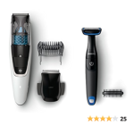 Philips BT7204/85 Beardtrimmer series 7000 Tondeuse barbe avec syst&egrave;me d'aspiration Manuel utilisateur