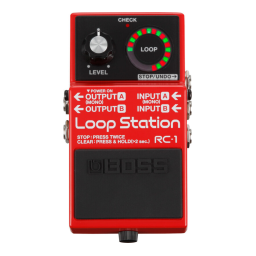 Boss RC-1 Loop Station Manuel du propriétaire | Fixfr