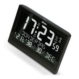 Alecto AK-70 Grote digitale klok met thermometer en hygrometer, zwart Manuel utilisateur | Fixfr
