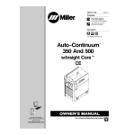 Miller AUTO-CONTINUUM 500 W/INSIGHT CORE CE Manuel utilisateur