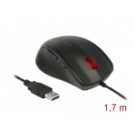 DeLOCK 12548 Egonomic optical 5-button USB mouse - left handers Fiche technique