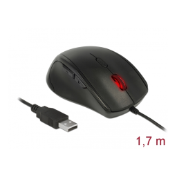 DeLOCK 12548 Egonomic optical 5-button USB mouse - left handers Fiche technique | Fixfr