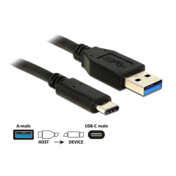 DeLOCK 84007 SuperSpeed USB 10 Gbps (USB 3.2 Gen 2) Cable Type-A male to USB Type-C™ male Fiche technique | Fixfr