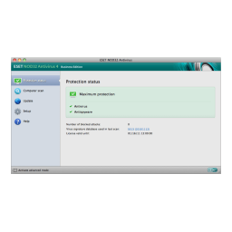 ESET NOD32 ANTIVIRUS 4 BUSINESS EDITION FOR MAC OS X Manuel utilisateur | Fixfr
