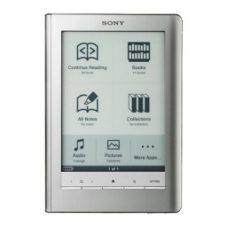 Sony PRS 600 Manuel utilisateur | Fixfr