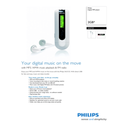 Philips SA2124/02 Lecteur audio à mémoire flash Manuel utilisateur | Fixfr