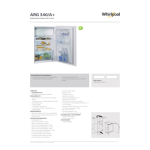 Whirlpool ARG 340/A+ Refrigerator Manuel utilisateur