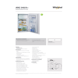 Whirlpool ARG 340/A+ Réfrigérateur | Chat IA & PDF | Fixfr