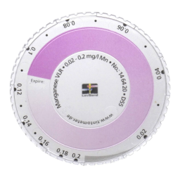Lovibond PCCheckit Manganese Manuel utilisateur | Fixfr