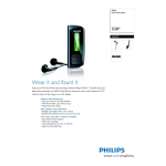 Philips SA4020/02 Baladeur audio &agrave; m&eacute;moire flash Manuel utilisateur